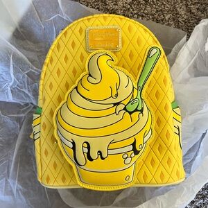 Disney Parks Loungefly 2024 Disney Eats Pineapple Swirl Dole Whip Backpack NEW